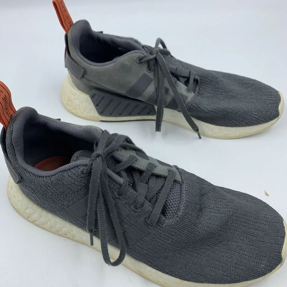 Adidas‎ Mens 11 Running Tennis Shoes Sneakers Three Stripe Gray Boost SHW 675001